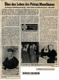 Opening Petrus Mosellanus tentoonstelling en referaat van Robert Schober (1969)