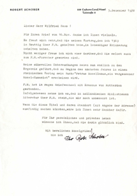 brief Robert Schober (1978)